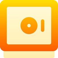 A yellow and orange icon with a disk in it vector