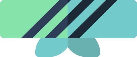 A blue and green box with a black stripe vector
