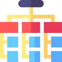 A colorful logo with a clock and a clock tower vector