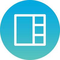A blue circle with a square in the middle vector