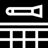 A black and white icon of a pencil and a ruler vector