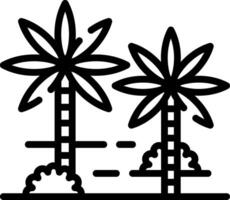 Palm trees icon on white background vector