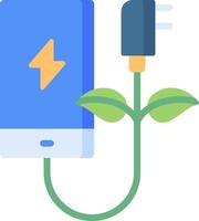 Mobile phone charging with plant vector
