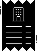 A black and white image of a building on a paper vector