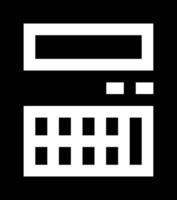 A calculator icon on a black background vector