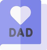 A heart icon with the word dad on it vector