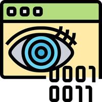 An eye with a number on it vector