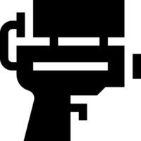 A black and white image of a gun vector