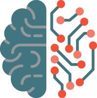 A brain with a circuit board and a circuit board vector