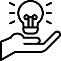 A hand holding a light bulb with a light bulb in it vector