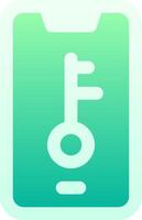 A green folder with a key icon vector