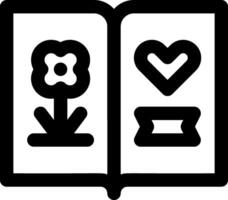 A book with flowers and hearts on it vector