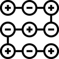 A black and white image of a circle with four symbols vector