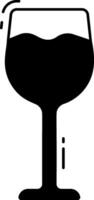 A glass of wine with a splash of liquid vector