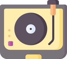 An old record player with a turntable on top vector