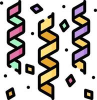 A group of colorful streamers on a white background vector