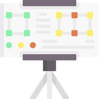 A white board with a tripod and a computer vector