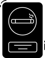 A black and white image of a cigarette in a box vector
