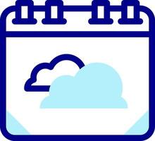 Cloud calendar icon vector
