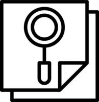 A magnifying glass icon on a white background vector