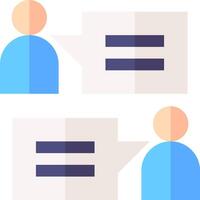 Two people are talking to each other in a chat box vector