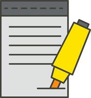 A pen and paper with a check box on top vector