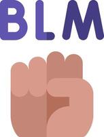 Blm logo with a fist in front of it vector
