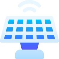 A solar panel with a wifi symbol on it vector