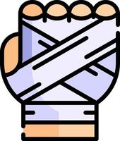 A hand with bandages on it vector