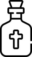 A bottle with a cross on it vector