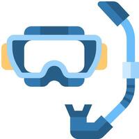 A diving mask and snorkel on a white background vector