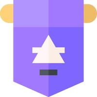 A purple triangle with a triangle on it vector