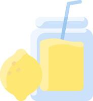 Lemonade in a glass with a straw vector