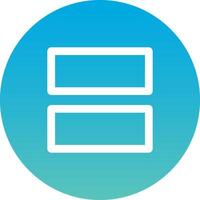 A blue circle with two stacked boxes on it vector