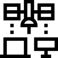 A black and white image of a computer and a keyboard vector