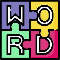 Word puzzle game for android vector