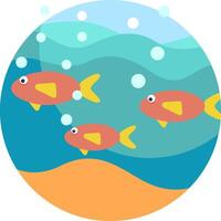 Fish swimming in the ocean illustration vector