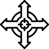 Cross with arrows vector