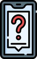 A tablet with a question mark on it vector