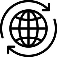 The globe is surrounded by arrows and arrows vector