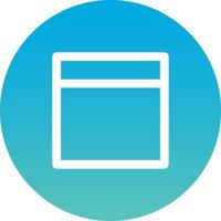 A blue circle with a white square on it vector