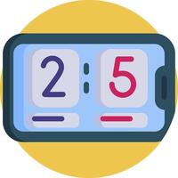 A clock with the time 525 on it vector