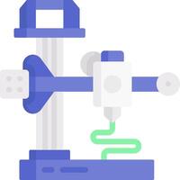 A 3d printer with a green snake on it vector