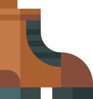 A brown boot with a black stripe on the side vector