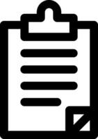 Clipboard icon with a pen and paper vector