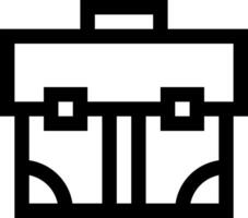 A black and white image of a briefcase vector