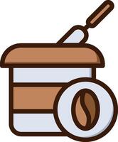 Coffee beans and a container icon vector