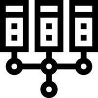 A black and white image of a computer with three computers vector