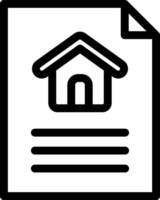 A house icon with a paper document vector