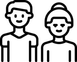A man and woman are standing next to each other vector